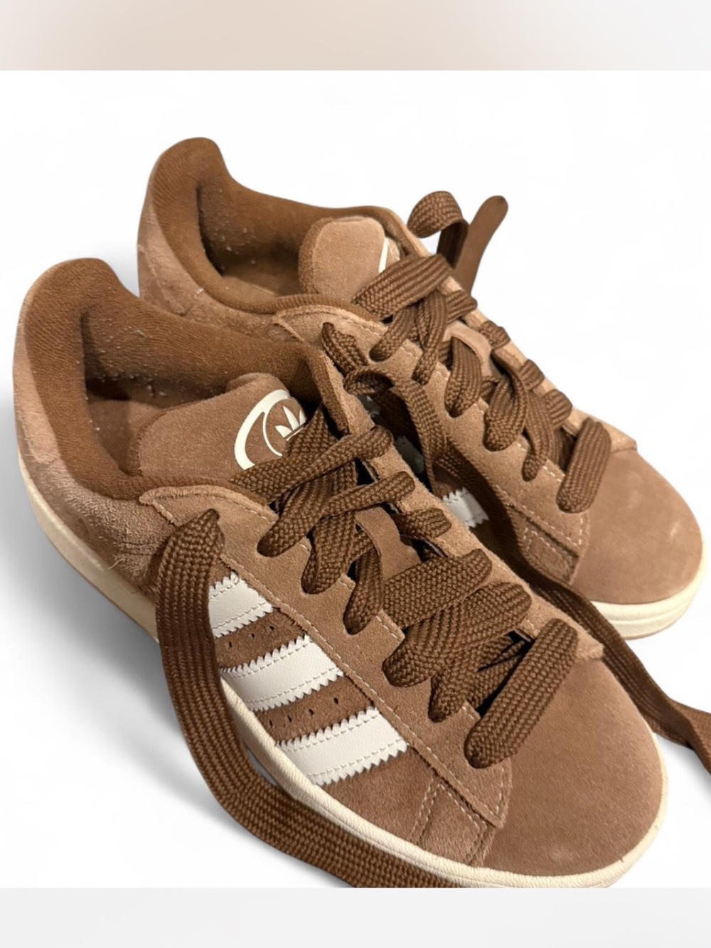 adidas Brown Sneakers with White Stripes